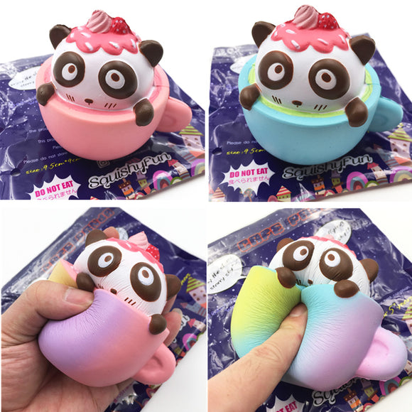 Squishy Fun Cafe Panda Squishy 9.5cm Slow Rising Original Packaging Collection Gift Decor Toy