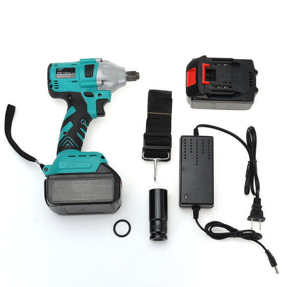 880N.m 68000H Cordless Brushless Electric Impact Wrench Rattle 2x Battery