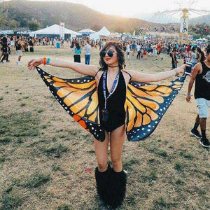 Honana WX-90 Butterfly Wing Bohemian Chiffon Beach Towel Women Shawl Skirt Bath Towel Tapestry