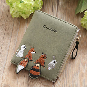 Cartoon Cute Lovely Bi-fold Small Wallet Purse Card Holder For Women