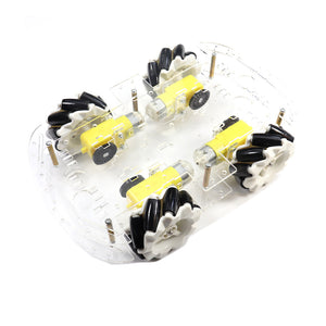 4WD Double Acrylic Layer 65mm Omnidirectional Wheel McNamee Wheel Chassis Car Kit for DIY Smart Robot