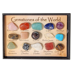 Rock Collection Mix Gems Crystals Natural Teaching Mineral Ore Specimens Decoration Box