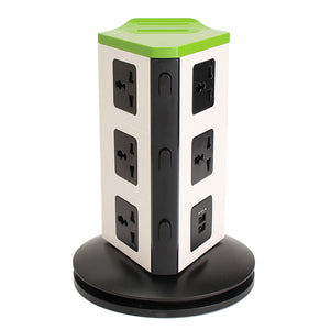 Universal 8 Port EU Plug Socket Wall Charger Dock Station with Bluetooth Speaker