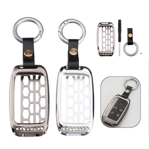 Remote Key Case Shell Holder Aluminum Alloy For Car Key with Keychain