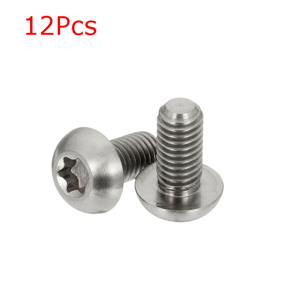 12Pcs M5x10mm Titanium Alloy Screws T25 Head Brake Bolts