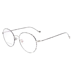 CASS BOJUEStainless Steel Retro Glasses Frame Myopia Hyperopia Amblyopia Presbyopia Round Lens Rim