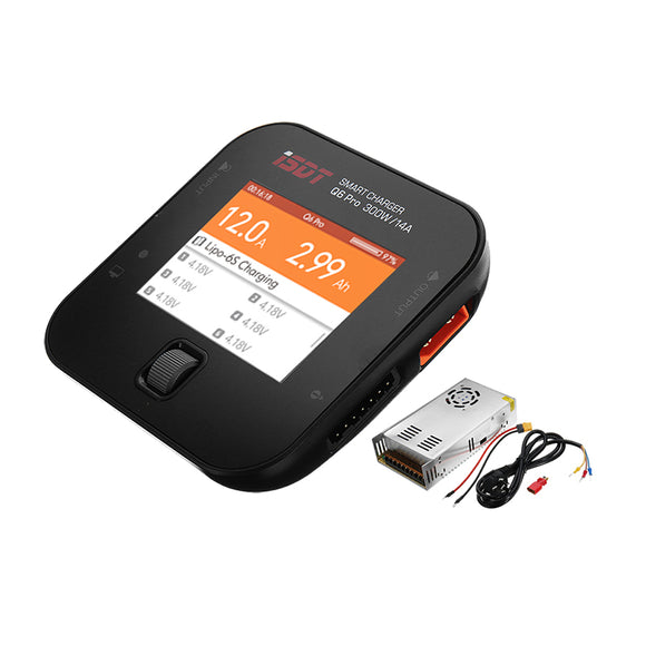 ISDT Q6 Pro BattGo 300W 14A Pocket Lipo Battery Balance Charger With 12V 25A 300W Power Supply