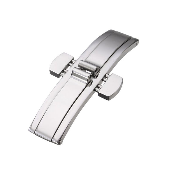 Double Push Button Fold Deployment Stainless Steel Watch Clasp For Longines
