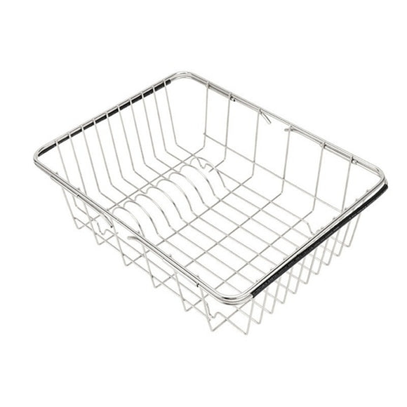 Adjustable Over Sink Dish Drying Rack Stainless Steel Kitchen Storage Organizer