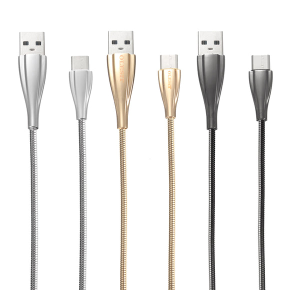 3A Metal Spring USB Type-C Data Sync Fast Charging Cable for Xiaomi 5 5s 5c Plus OnePlus 5 3T