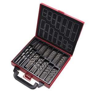 Drillpro 99Pcs High Speed Speed HSS Twist Drill Bit Set 1.0-10.0mm Drill Set for Wood Metal Steel