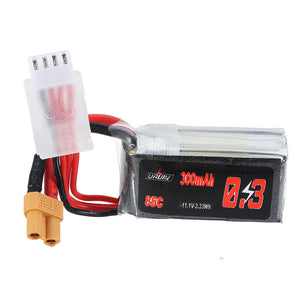 URUAV 11.1V 300mAh 85C 3S Lipo Battery XT30 Plug for FPV Racing Drone