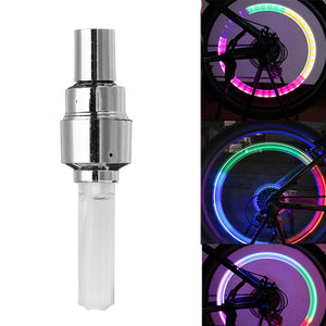 50Pcs XANES WL04 Vibration Induction Bicycle Wheel Light Nozzle Spoke Light for Schrader Valve Woods