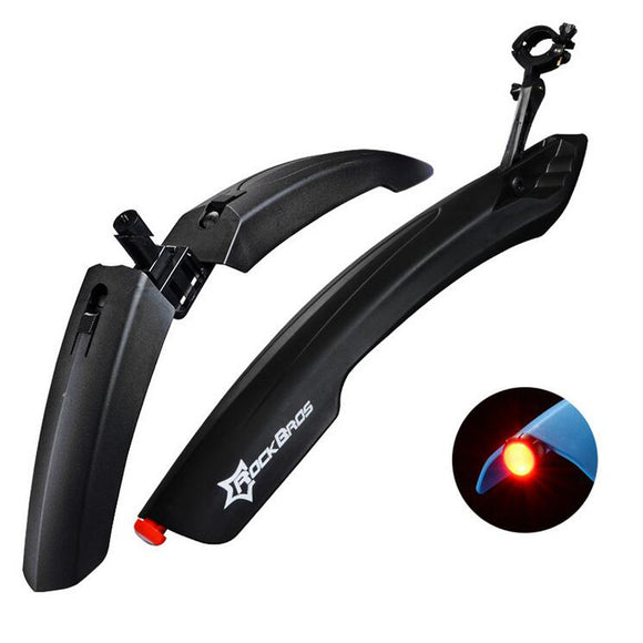 ROCKBROS MTB Mountain Bike Fenders Front Rear Light Rear Cycling Quick Release Mudguard Fender Set