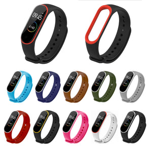 Dual Colorful TPU Watch Band Watch Strap Replacement for Xiaomi Miband 4