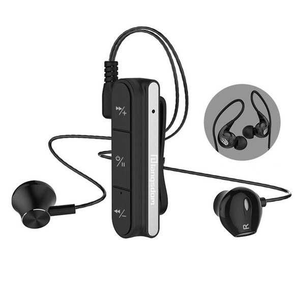 Langsdom BX10 Clip bluetooth Earphone HiFi Stereo Sports Noise Cancelling With Magnetic Metal Cable