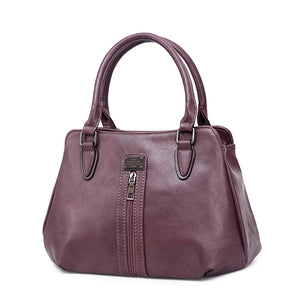 Women Faux Leather Leisure Large capacity Handbag