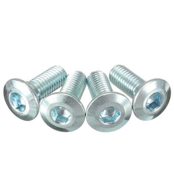 4pcs M8 Stainless Motoccycle Hexagon Brakes Bolts Steel Button Head Hex Socket 125cc 140cc