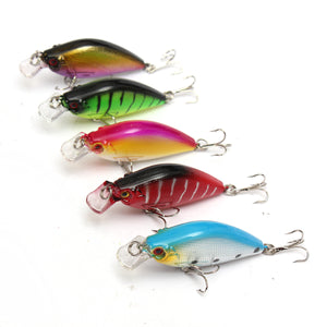 Bobing 5Pcs/Set 6.5CM 8.4G Carp Fishing Lure Wobbler Pesca Fish Minnow Bass Lure Crankbait