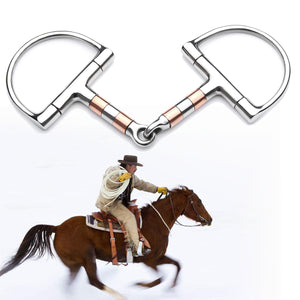 5in BT0401 Stainless Steel D Ring Horse Snaffle Bit Loose Ring Bit Horse Equipment