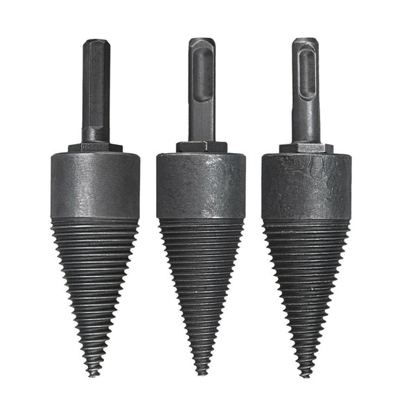 32mm Household Splitter Drill Bit L140mm Square Round Hex Shank Steel Kindling Firewood For Hand Drill