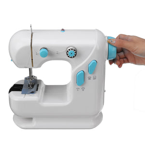 AC100-240V LED Mini Electric Sewing Machine Lightweight Sewing Tools Household Dual Speed switch Automatic Thread Winding