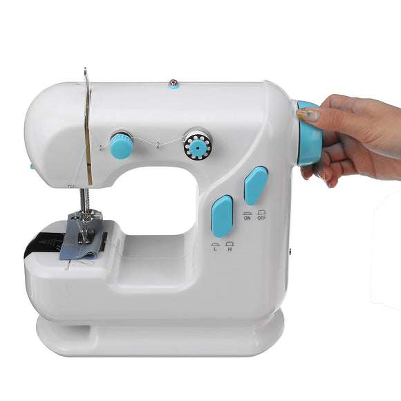 AC100-240V LED Mini Electric Sewing Machine Lightweight Sewing Tools Household Dual Speed switch Automatic Thread Winding