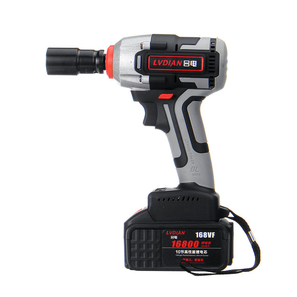 330NM 168TV 16800mAh Brushless Cordless Electric Impact Wrench Drill Tool With Sleeve