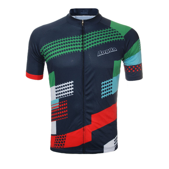 Unisex Summer Cycling Short Sleeve Bicycle Jersey Polyester Material Breathable Wicking Quick Dry