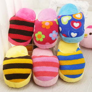 Cute Dog Toys Sound Soft Plush Slippers Pet Puppy Chew Squeaker Squeak Plush Sound Toy