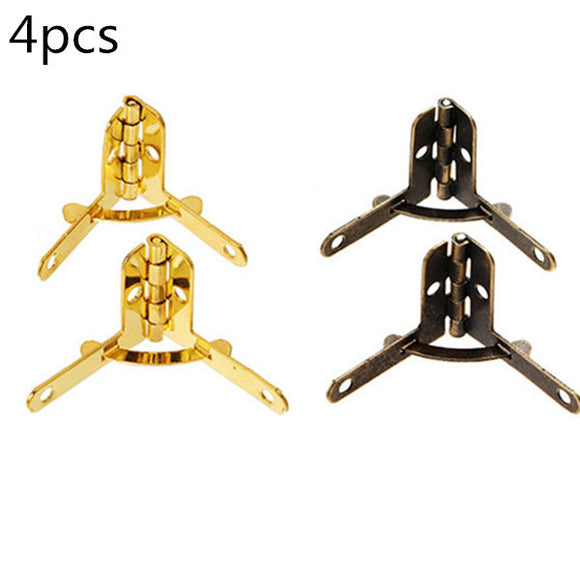 4 pcs Metal Box  Quadrant Hinge Wooden box support hinge