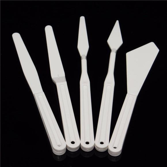 5pcs Plastic Draw Pottery Carving Tool Scrapers Set for Artists Painting Supplies