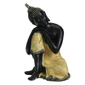 Sitting Bronze Effect Garden Outdoor Indoor Statue Ornament Thai 25cm Decorations