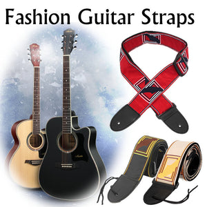 Electric Acoustic Adjustable Nylon Leather Guitar Bass Strap