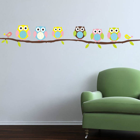 Owl Branch Tree Children Bedroom Living Room Living Room Wall Sticker Waterproof Can Be Removed