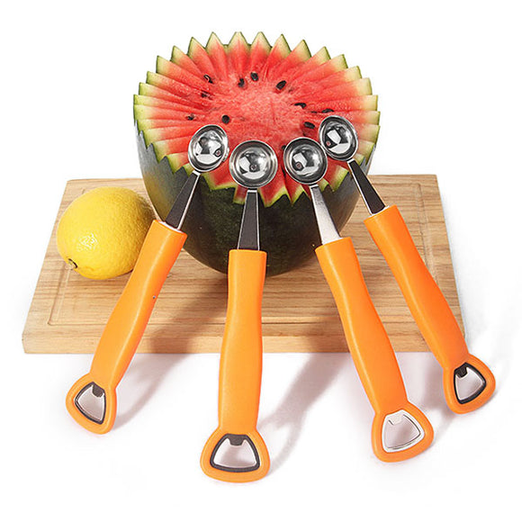 KCASA KC-MS056 3 In 1 Fruit Watermelon Ice Cream Dig Ball Spoon Corkscrew Red Wine Beer Opener