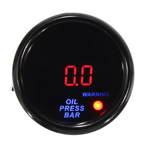 2 Inch 52mm 0 to 10 Bar LED Digital Display Oil Pressure Gauge