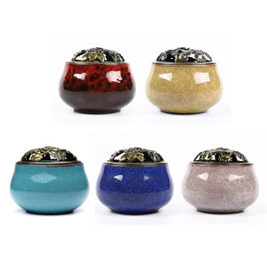 Mini Ceramic Incense Burner Smoke Holder Censer Zen Buddhist Home Decorations