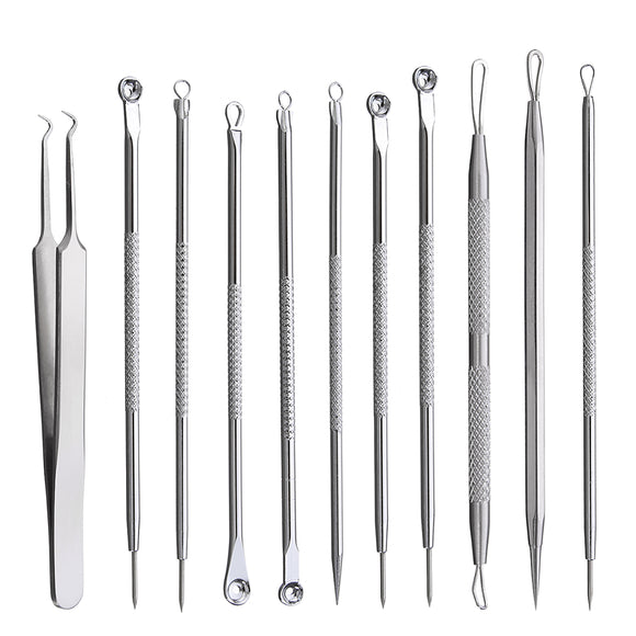 7 Set to Choose Stainless Silver Blackhead Extractor Remover Facial Care Tool Blemish Acne Pimple