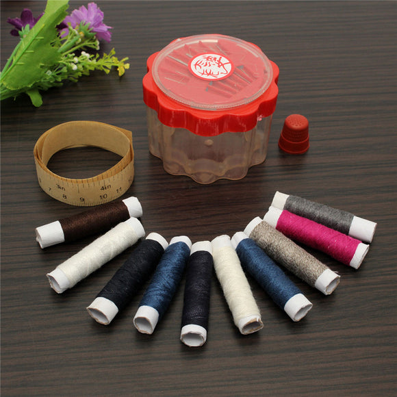 DIY Multi-function Sewing Kit Needle Thread Thimble Measuring Tape Tools Home Travel Sewing Set