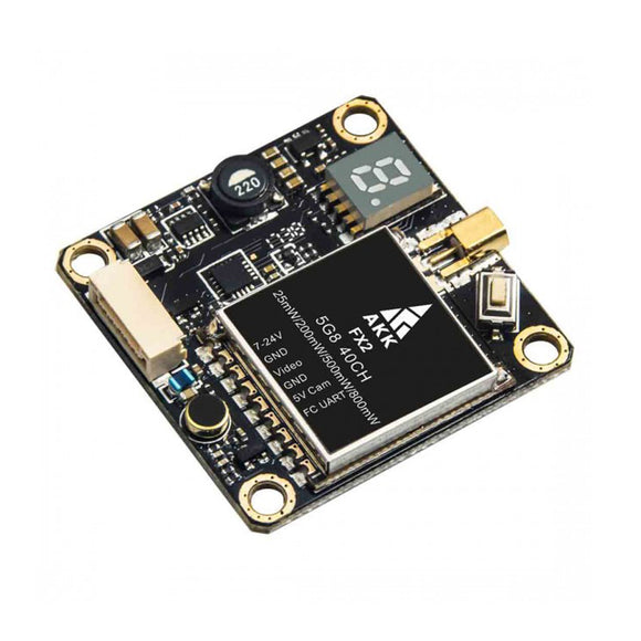 AKK FX2 5.8Ghz 40CH 25mW/200mW/500mW/800mW Switchable FPV Transmitter Support OSD