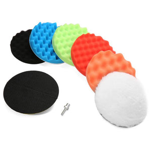 7pcs 7 Inch Sponge Polishing Waxing Buffing Pads Kit Polishing Pad Set