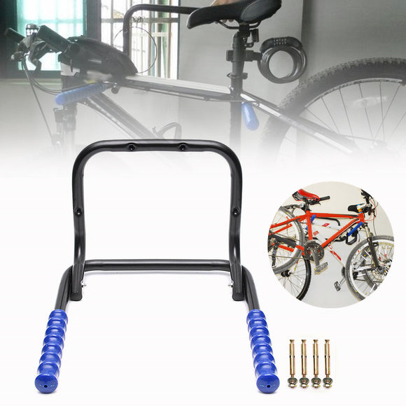 BIKIGHT Bicycle Wall Mounted Folding Steel Bike Storage Rack Hook 2 Bikes Shed Garage