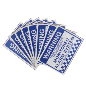 8pcs Alarm System Monitored Warning Security Stickers Waterproof Security Sign