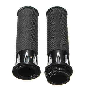 Pair 1inch 25mm Motorcycle Handlebar Hand Grip For Harley Touring FLHT FLHR Black