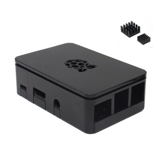 Black Raspberry Pi Case Enclosure Box V4 With Heat Sink For Raspberry Pi 3/2/B+