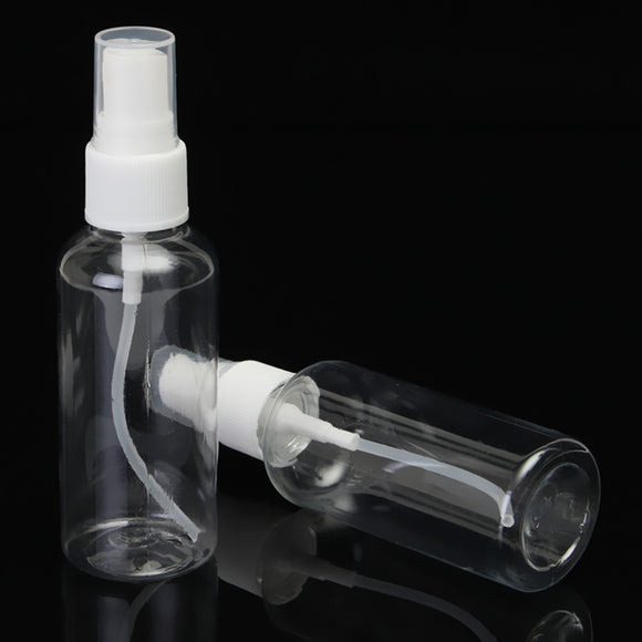 10Pcs 60ml Empty Spray Pump Bottles Transparent Plastic For Travelling