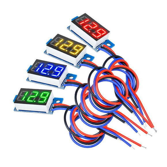 Geekcreit DC 0-200V 0.36 Inch Mini Digital Volt Meter Voltage Tester  3 Wire Digital Volt Indicator Car Voltmeter