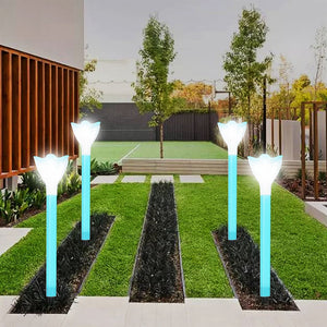 10pcs LED Solar Power Garden Path Yard Light Lamps Lawn Road Patio Outdoor