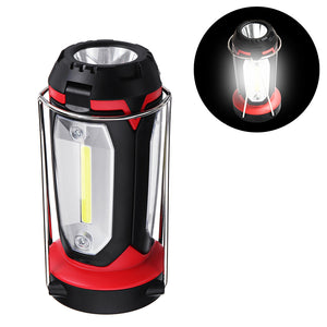 10W LED Camping Tent Light Portable Folding USB Flashlight Lamp 8 Modes Outdoor Emergency Lantern